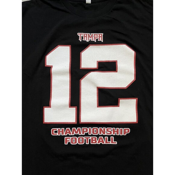 NFL Tom Brady 12 Tampa Bay Buccaneers Championship Football T-Shirt Size 3XL - Picture 7 of 10